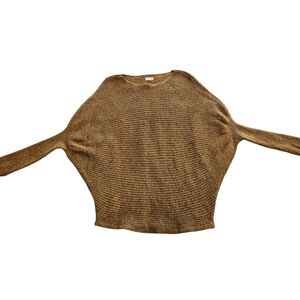 La Miel Ribbed Rust Dolman Sleeve Sweater WMNS Sz M